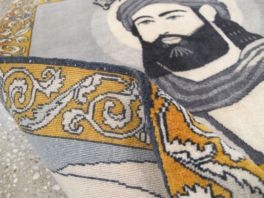 Persian Pictorial Tabriz Rug, No.26763 - Staging