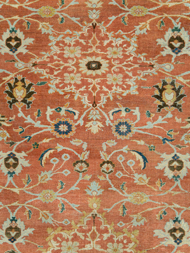 Antique Persian Mahal Large Square Carpet, No.26769 - Staging
