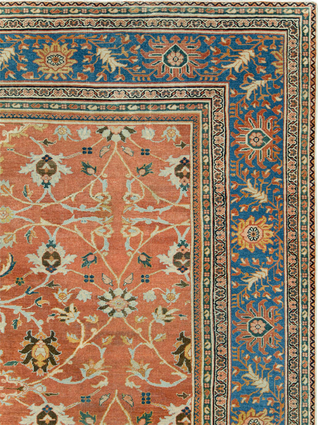 Antique Persian Mahal Large Square Carpet, No.26769 - Staging