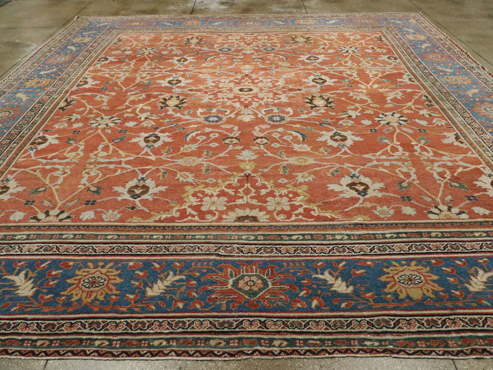Antique Persian Mahal Large Square Carpet, No.26769 - Staging
