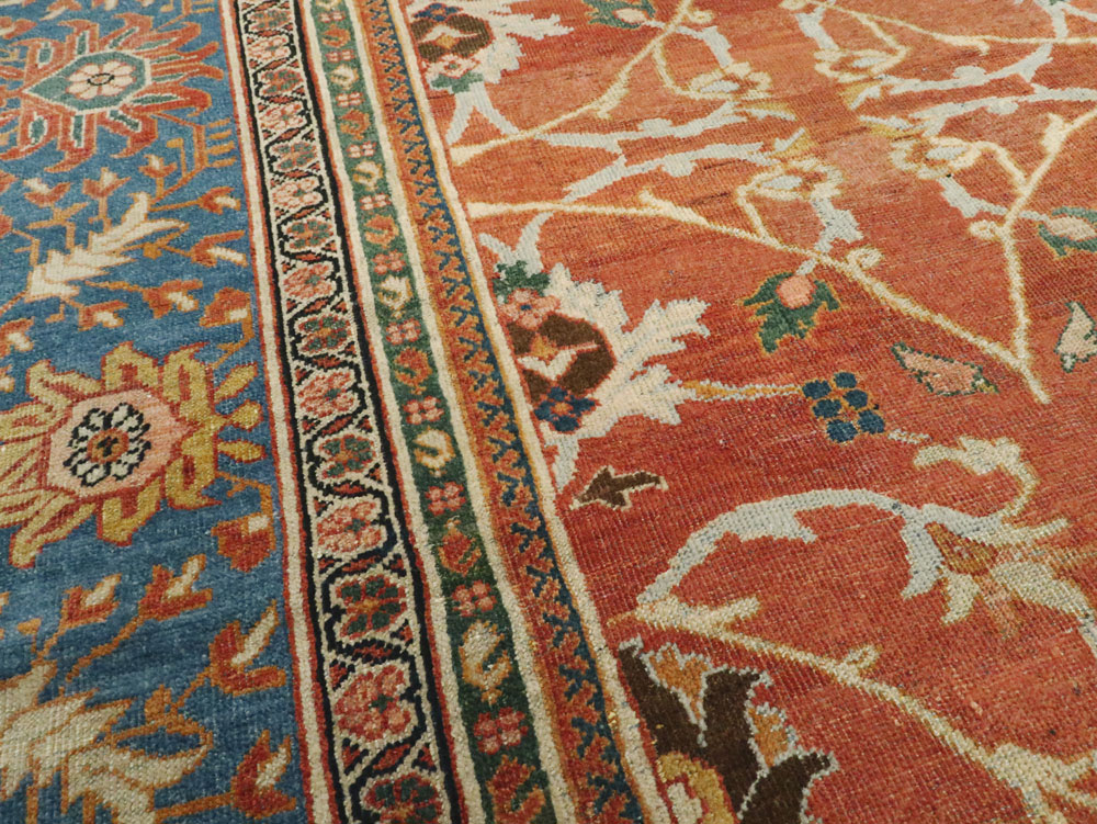 Antique Persian Mahal Large Square Carpet, No.26769 - Staging