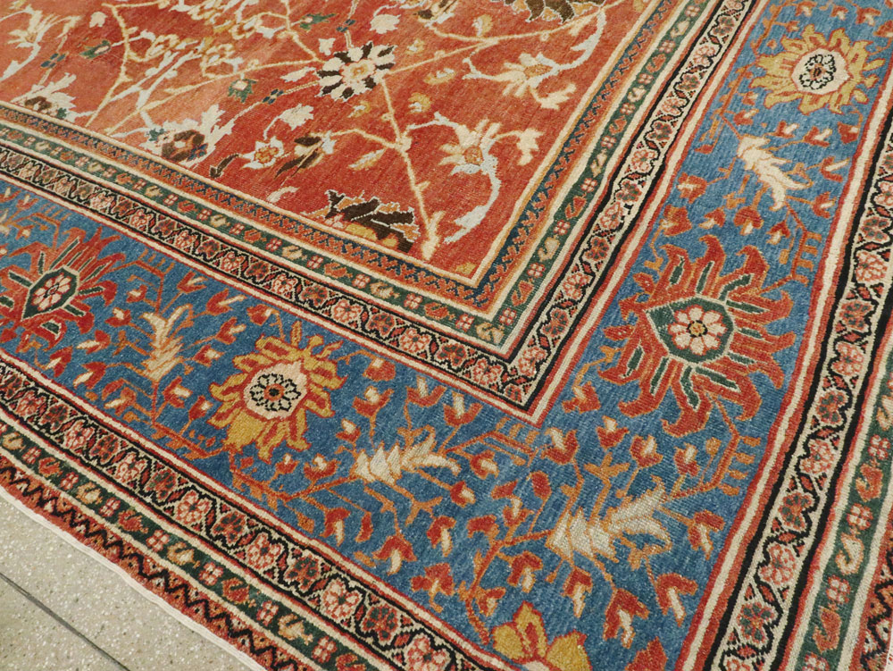 Antique Persian Mahal Large Square Carpet, No.26769 - Staging
