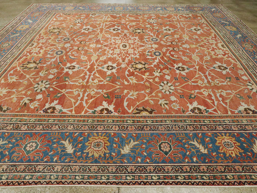 Antique Persian Mahal Large Square Carpet, No.26769 - Staging