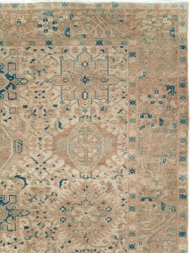 Vintage Persian Karajeh Small Room Size Carpet, No.26772 - Staging