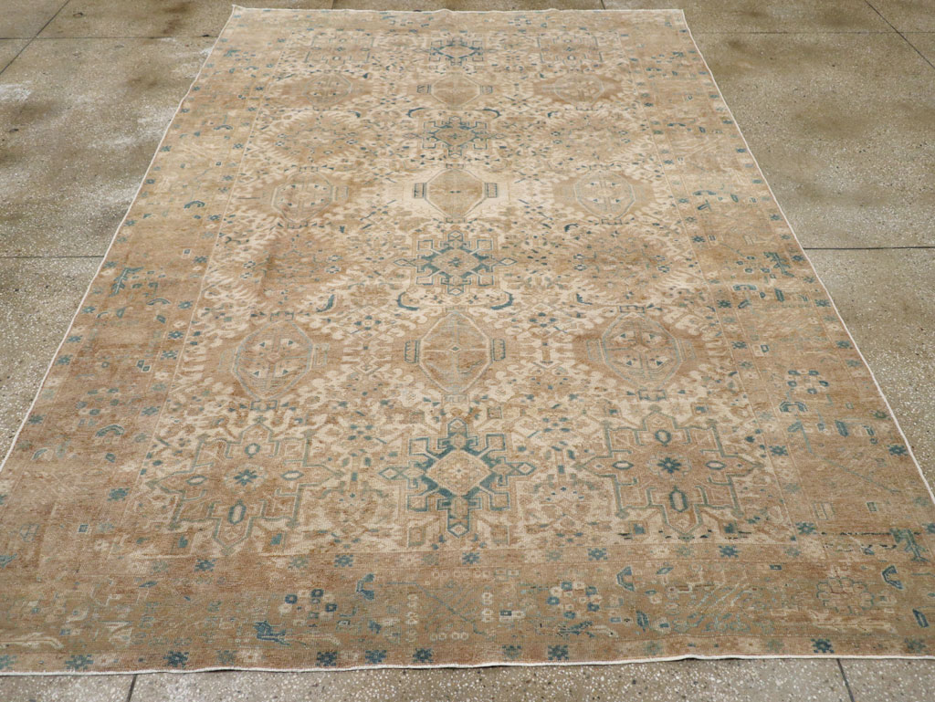 Vintage Persian Karajeh Small Room Size Carpet, No.26772 - Staging