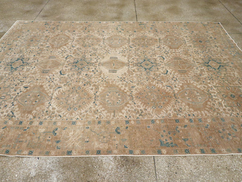 Vintage Persian Karajeh Small Room Size Carpet, No.26772 - Staging