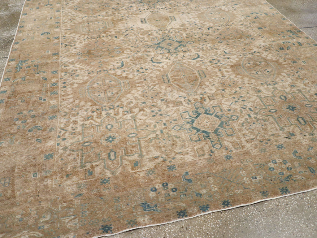 Vintage Persian Karajeh Small Room Size Carpet, No.26772 - Staging