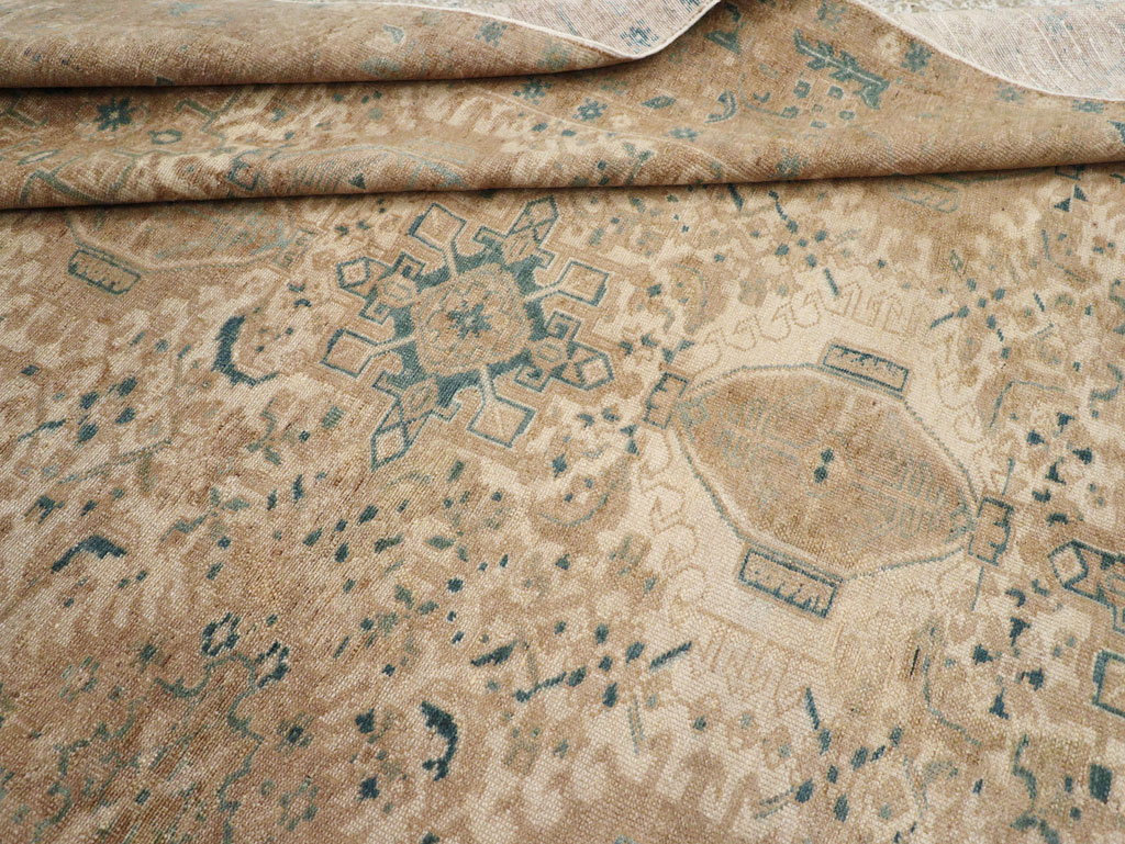 Vintage Persian Karajeh Small Room Size Carpet, No.26772 - Staging