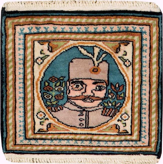 Vintage Persian Tabriz Pictorial Rug, No.26781 - Staging