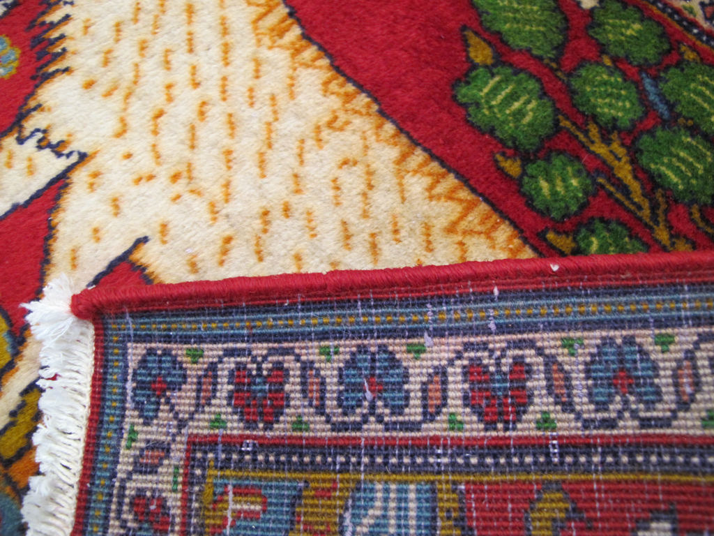 Vintage Persian Tabriz Pictorial Rug (Pair: 1 of 2), No.26788 - Staging