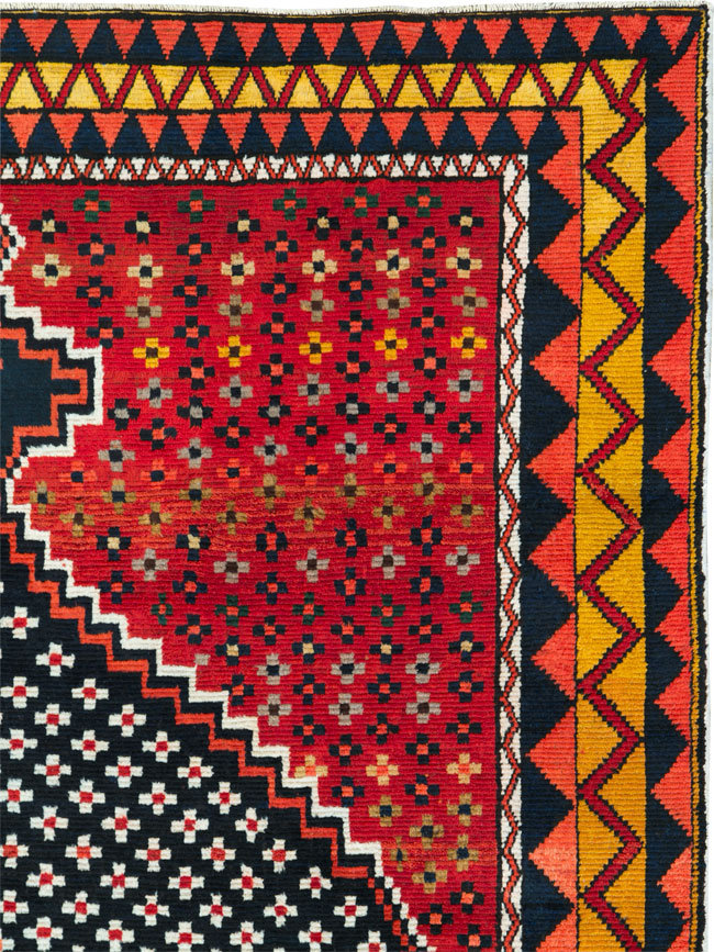 Vintage Persian Gabbeh Rug, No.26797 - Staging