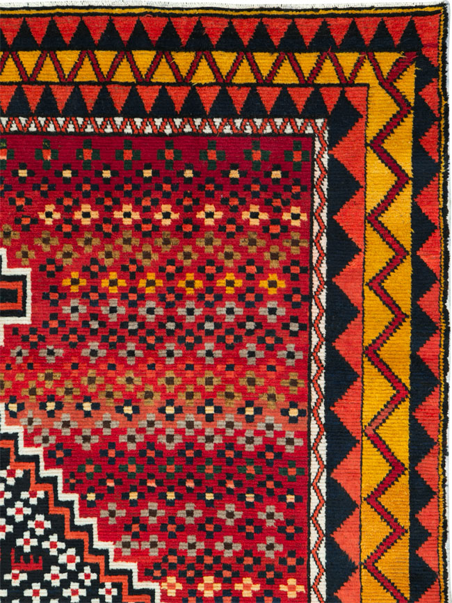 Vintage Persian Gabbeh Rug, No.26797 - Staging