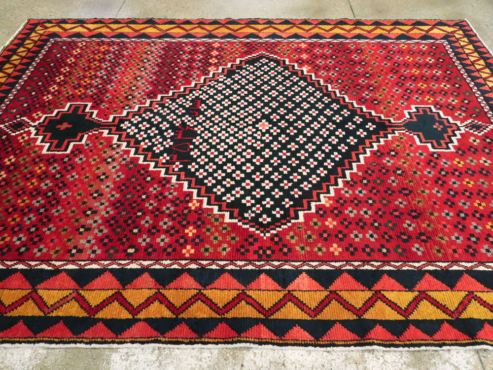 Vintage Persian Gabbeh Rug, No.26797 - Staging