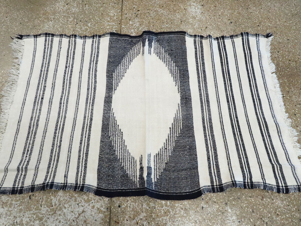 Vintage Persian Textile Flatweave, No.26801 - Staging