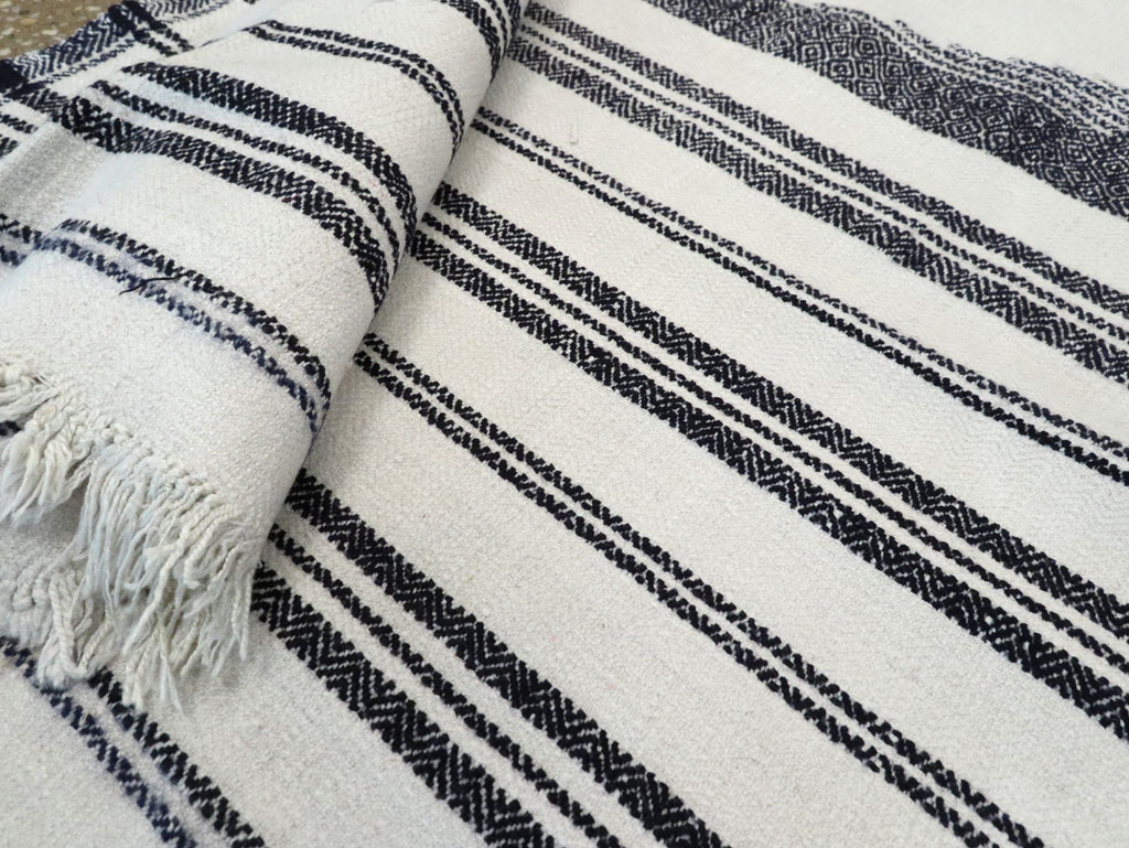 Vintage Persian Textile Flatweave, No.26801 - Staging