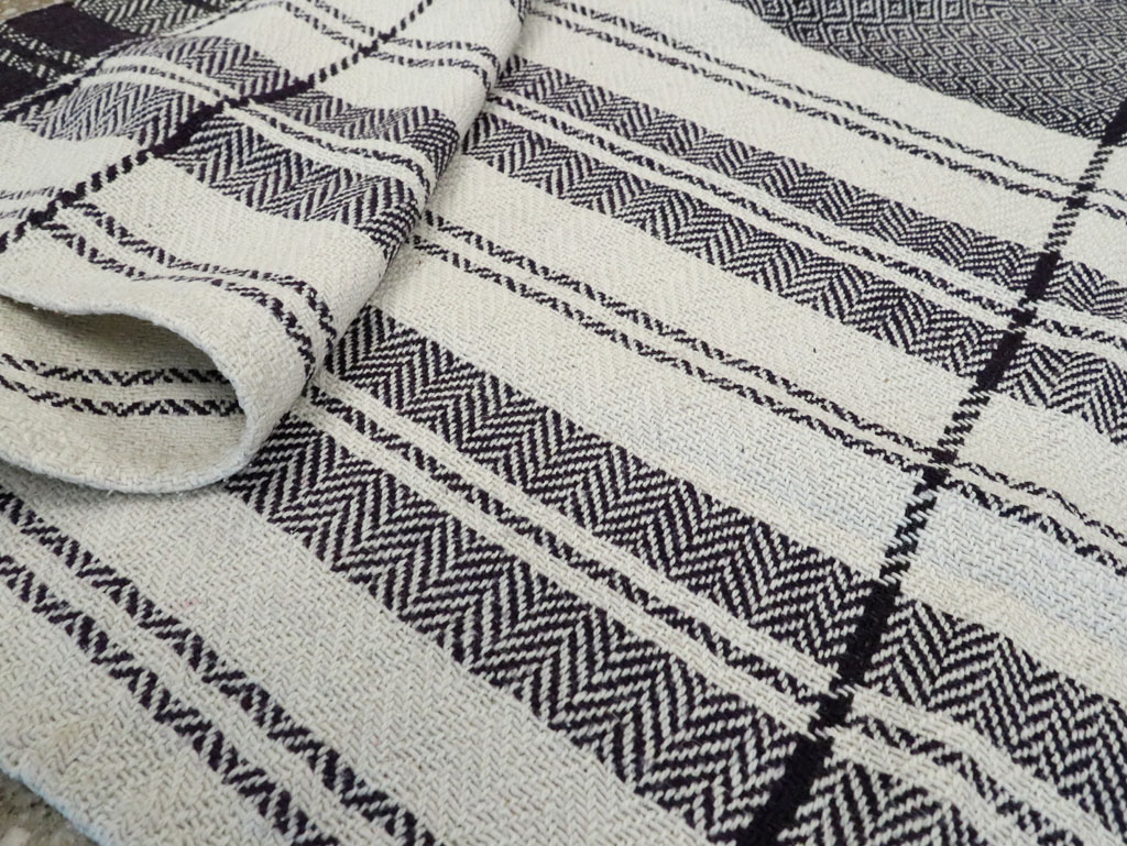 Vintage Persian Textile Flatweave, No.26807 - Staging