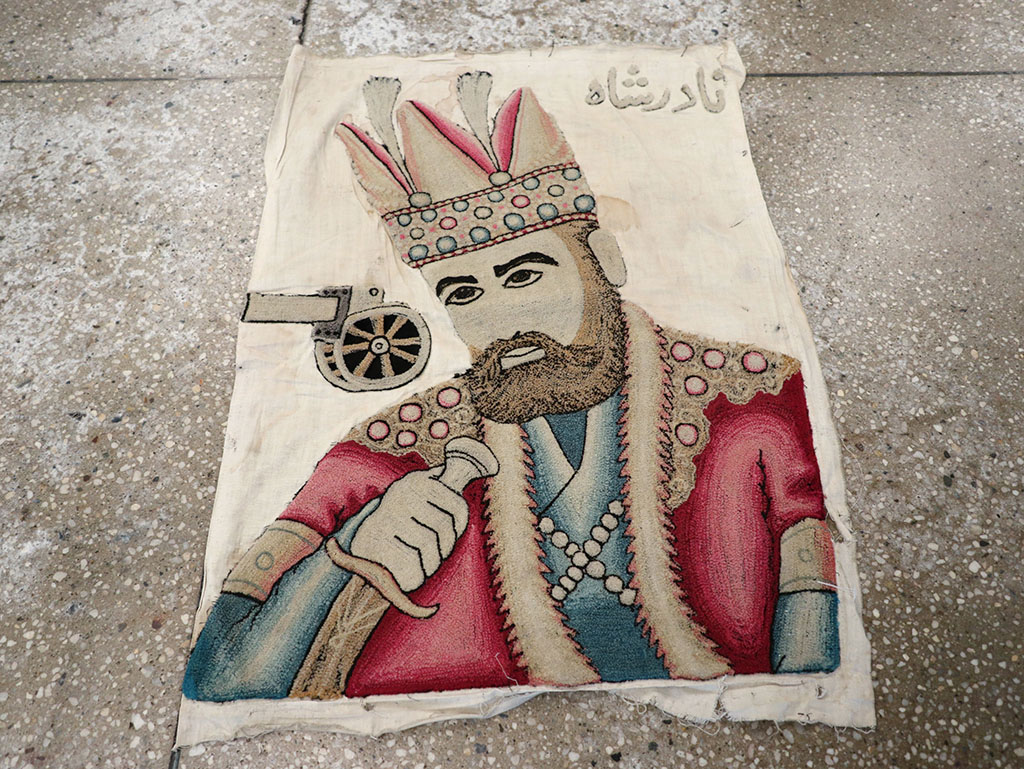 Vintage Persian Pictorial Textile , No.26809 - Staging