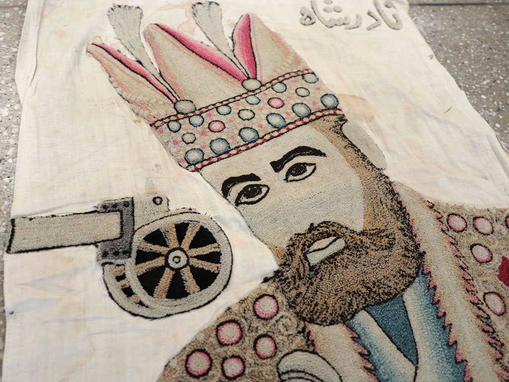 Vintage Persian Pictorial Textile , No.26809 - Staging