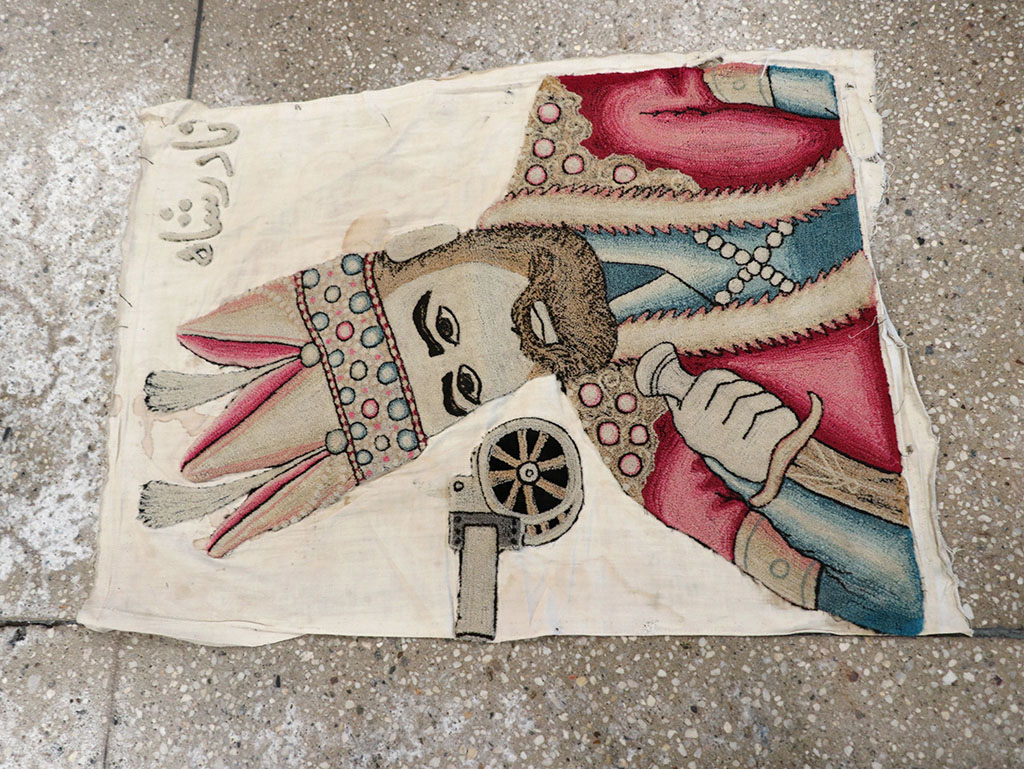 Vintage Persian Pictorial Textile , No.26809 - Staging