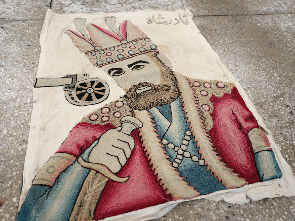 Vintage Persian Pictorial Textile , No.26809 - Staging