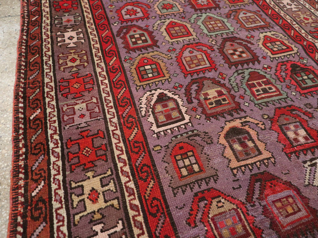 Antique Caucasian Accent Rug, No.26821 - Staging