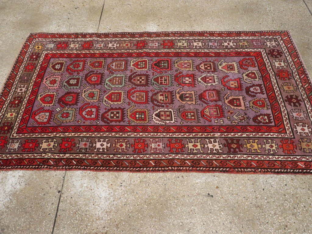 Antique Caucasian Accent Rug, No.26821 - Staging