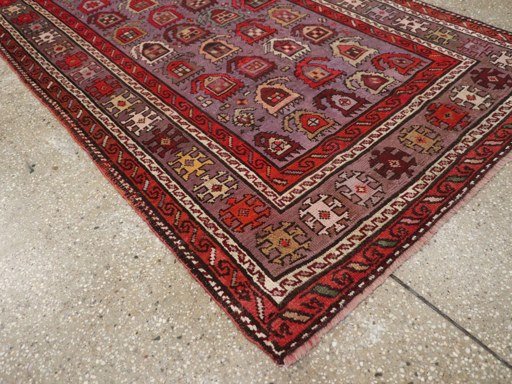 Antique Caucasian Accent Rug, No.26821 - Staging