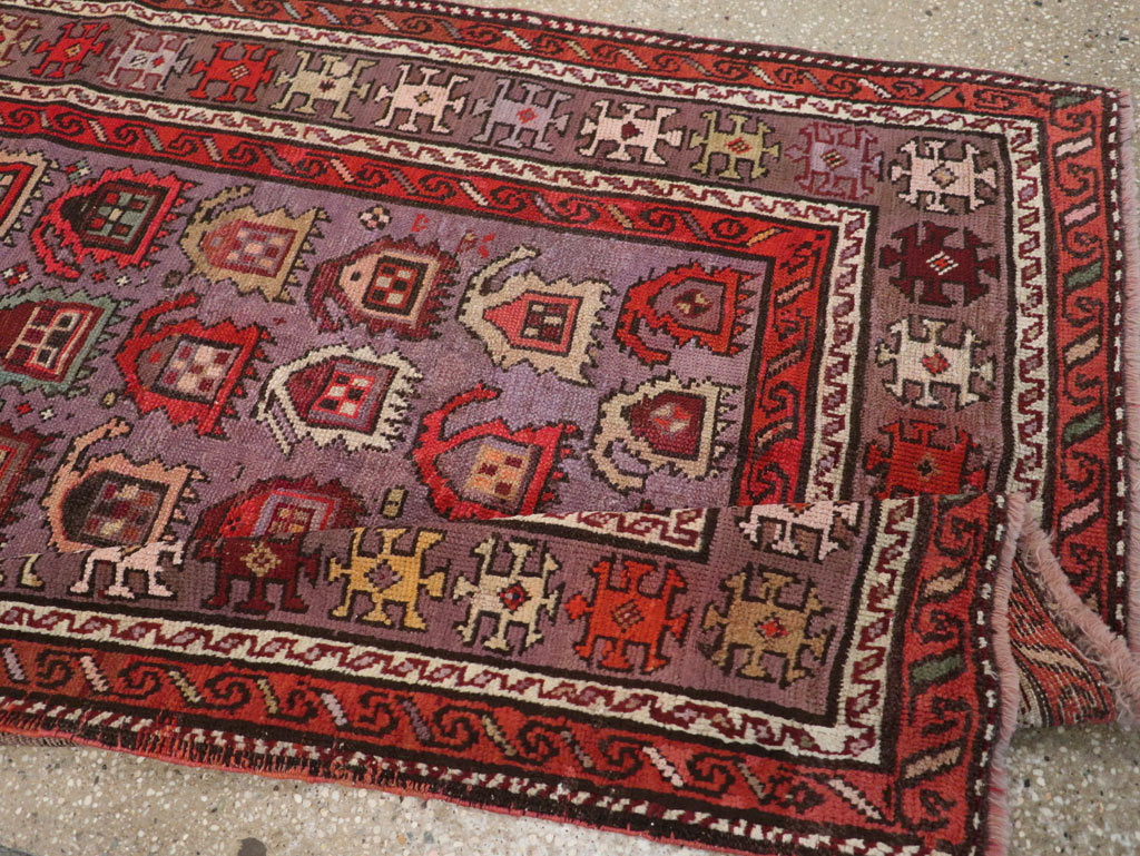 Antique Caucasian Accent Rug, No.26821 - Staging