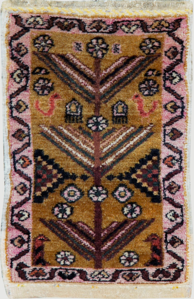 Vintage Persian Gabbeh Tribal Throw Rug, No.26825 - Staging