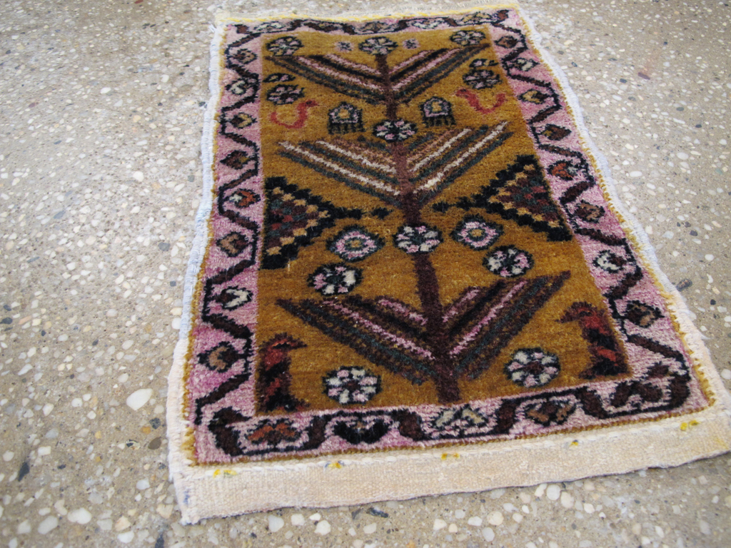 Vintage Persian Gabbeh Tribal Throw Rug, No.26825 - Staging