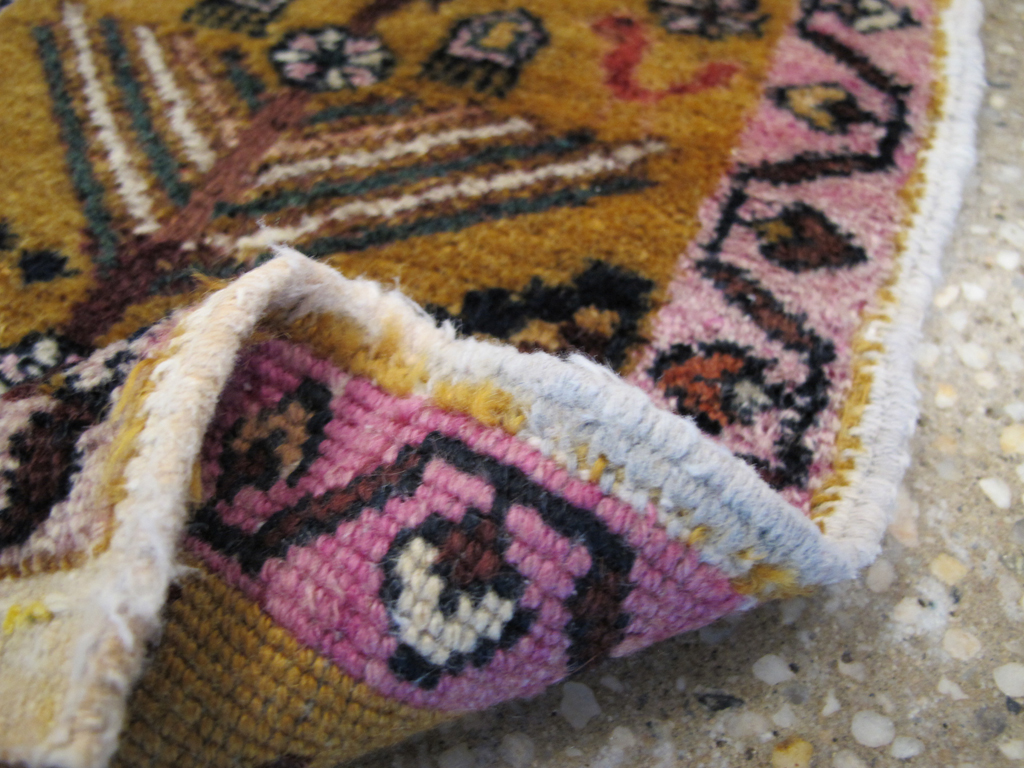 Vintage Persian Gabbeh Tribal Throw Rug, No.26825 - Staging