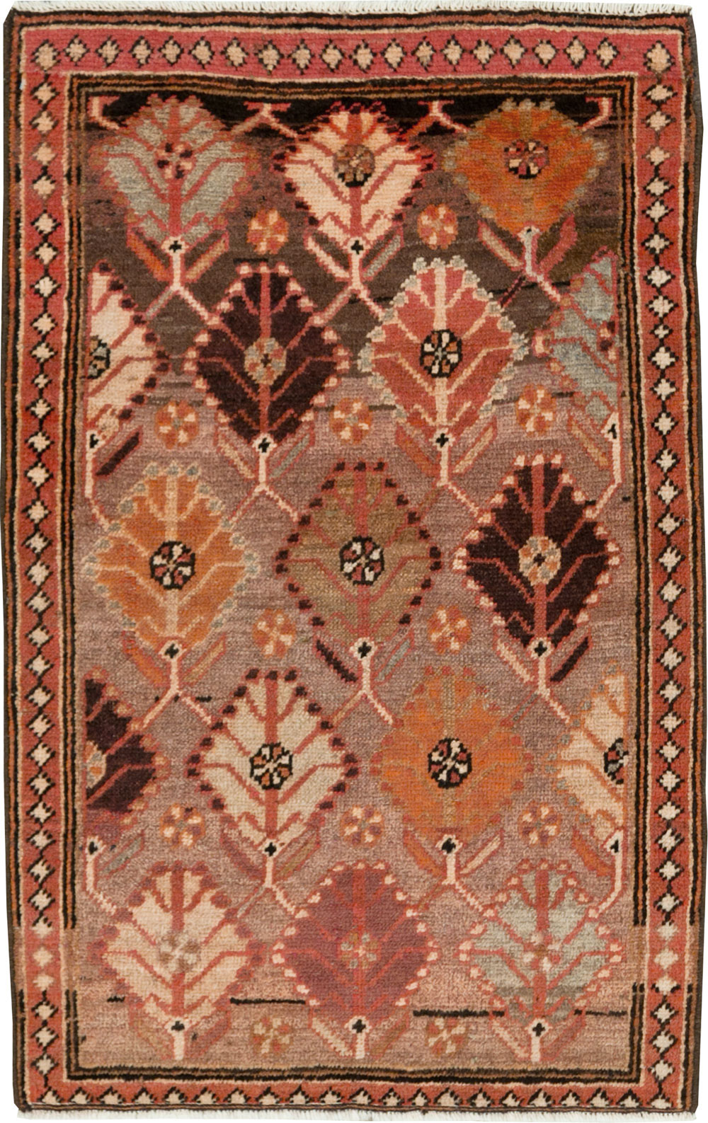 Vintage Persian Malayer Throw Rug, No.26828 - Staging