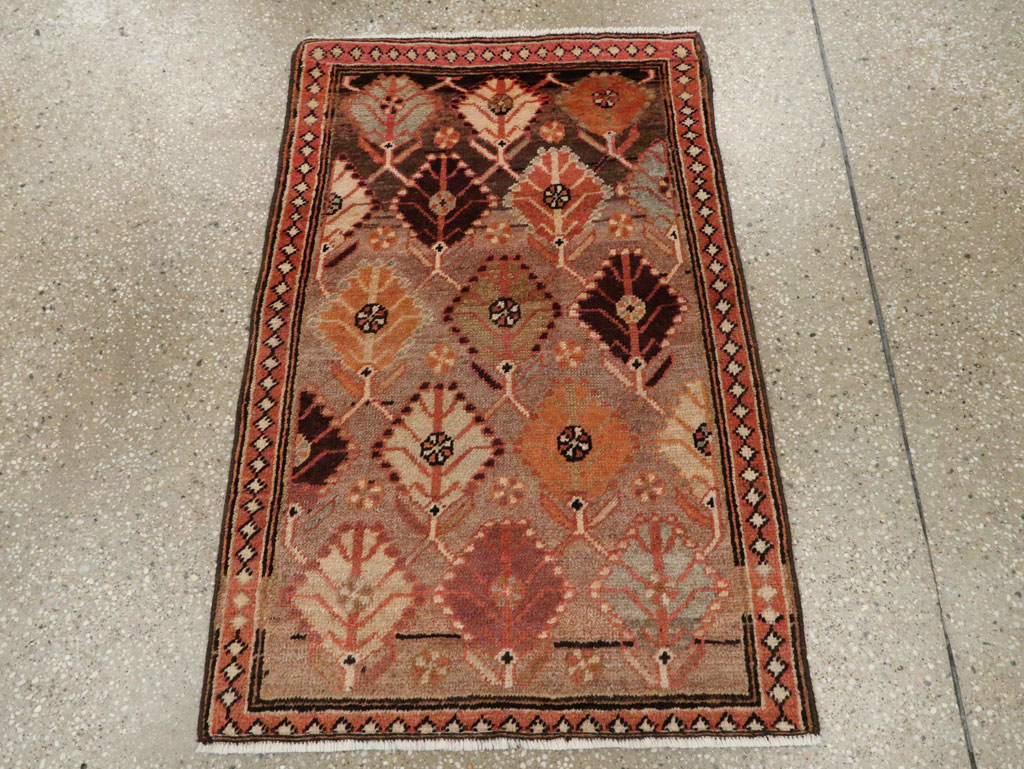 Vintage Persian Malayer Throw Rug, No.26828 - Staging