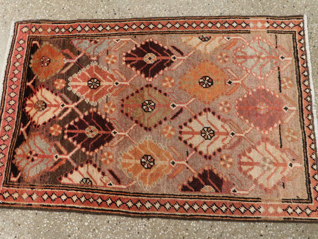 Vintage Persian Malayer Throw Rug, No.26828 - Staging