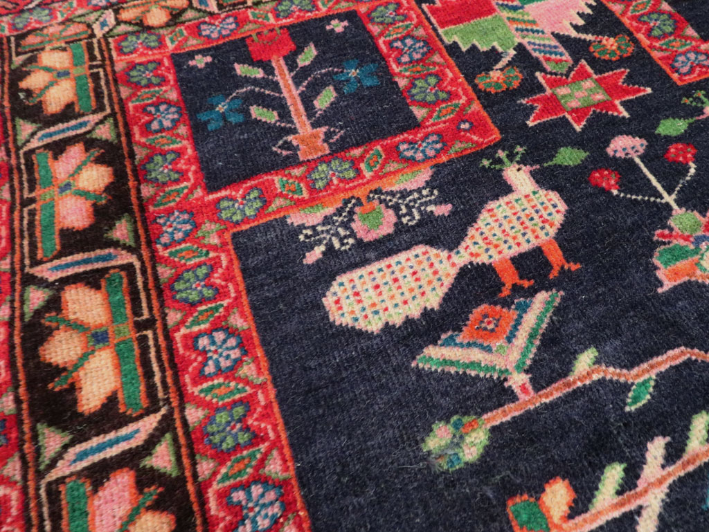 Vintage Persian Baluch Throw Rug, No.26829 - Staging