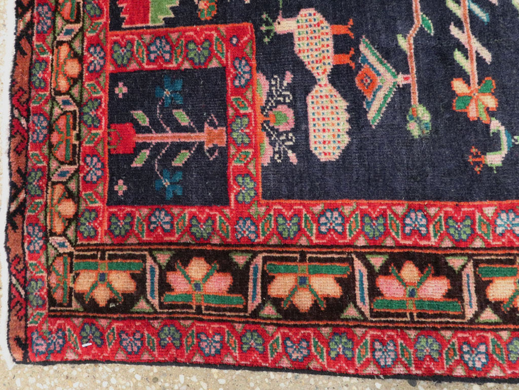 Vintage Persian Baluch Throw Rug, No.26829 - Staging