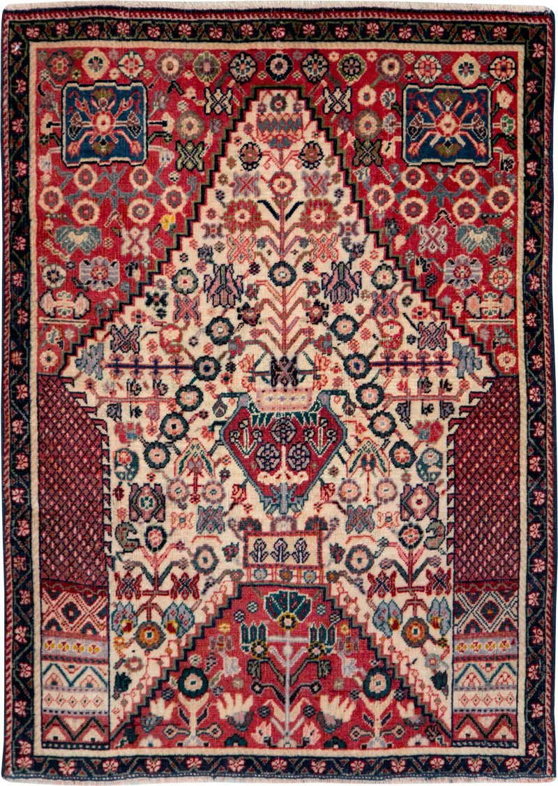 Vintage Persian Afshar Rug, No.26830 - Staging