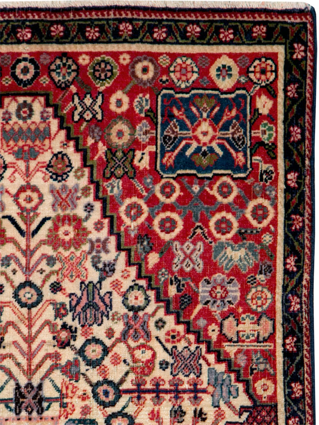 Vintage Persian Afshar Rug, No.26830 - Staging