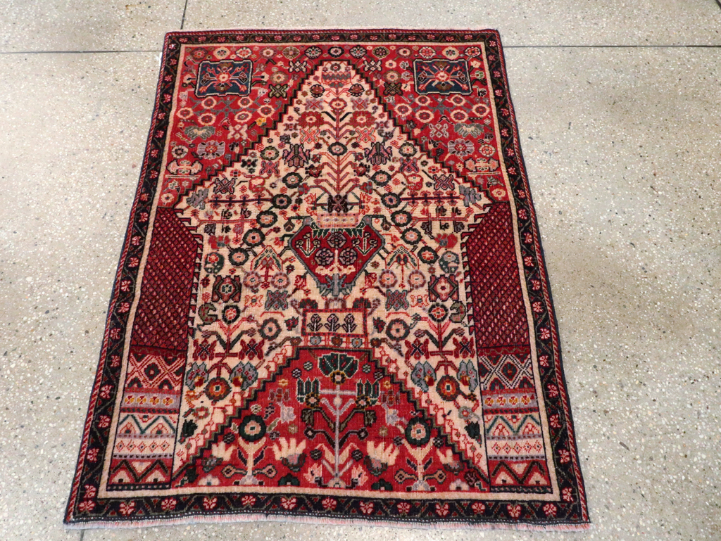 Vintage Persian Afshar Rug, No.26830 - Staging