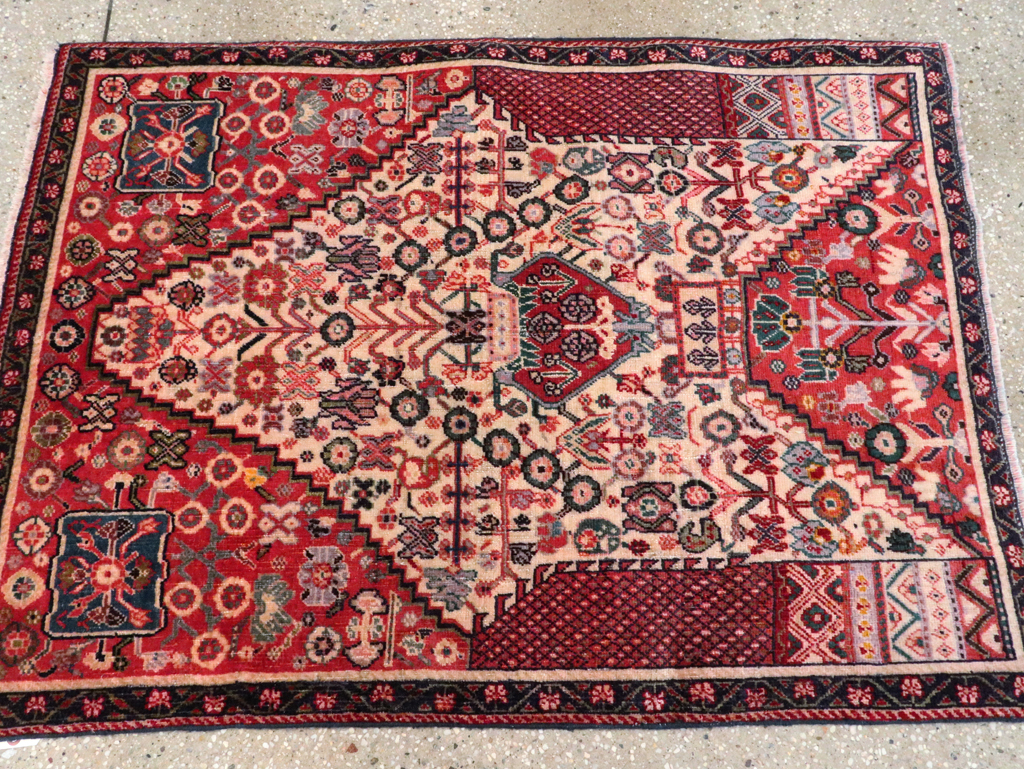 Vintage Persian Afshar Rug, No.26830 - Staging