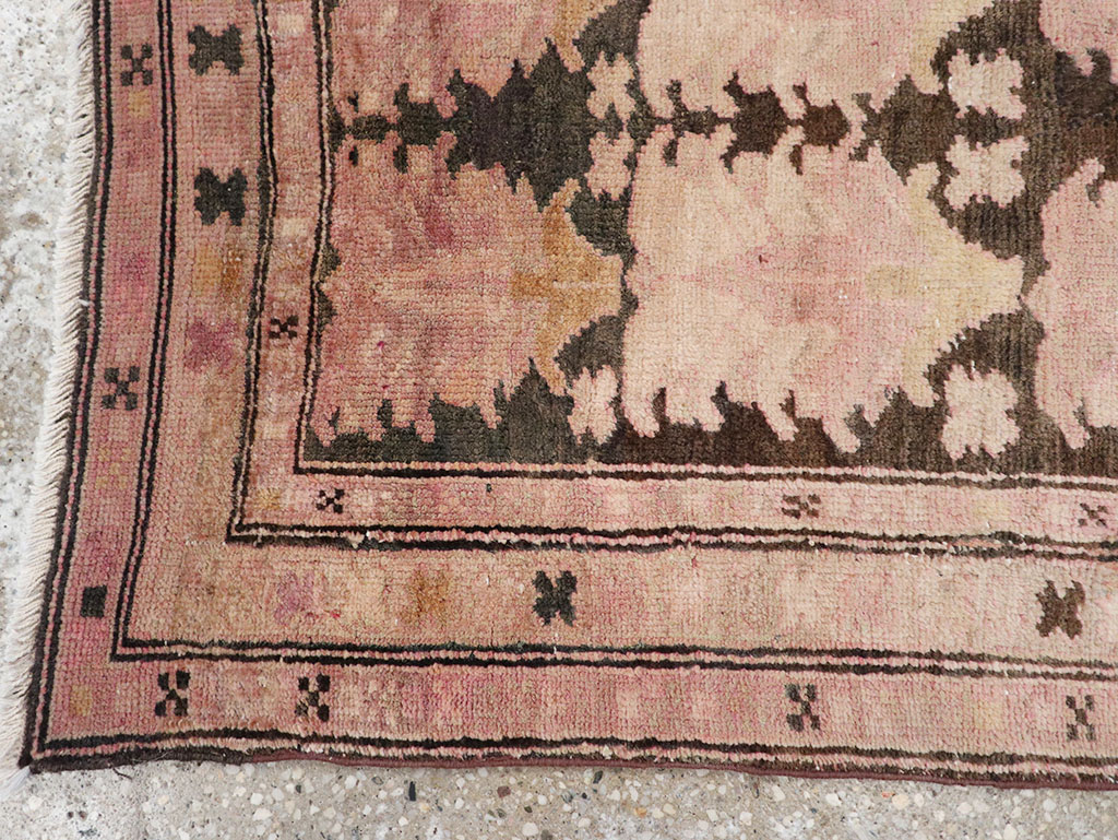 Vintage Persian Ardabil Throw Rug, No.26831 - Staging
