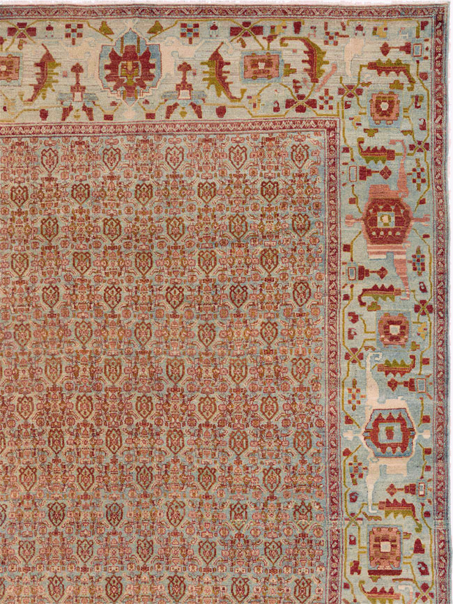 Antique Senneh Malayer Rug, No.26835 - Staging