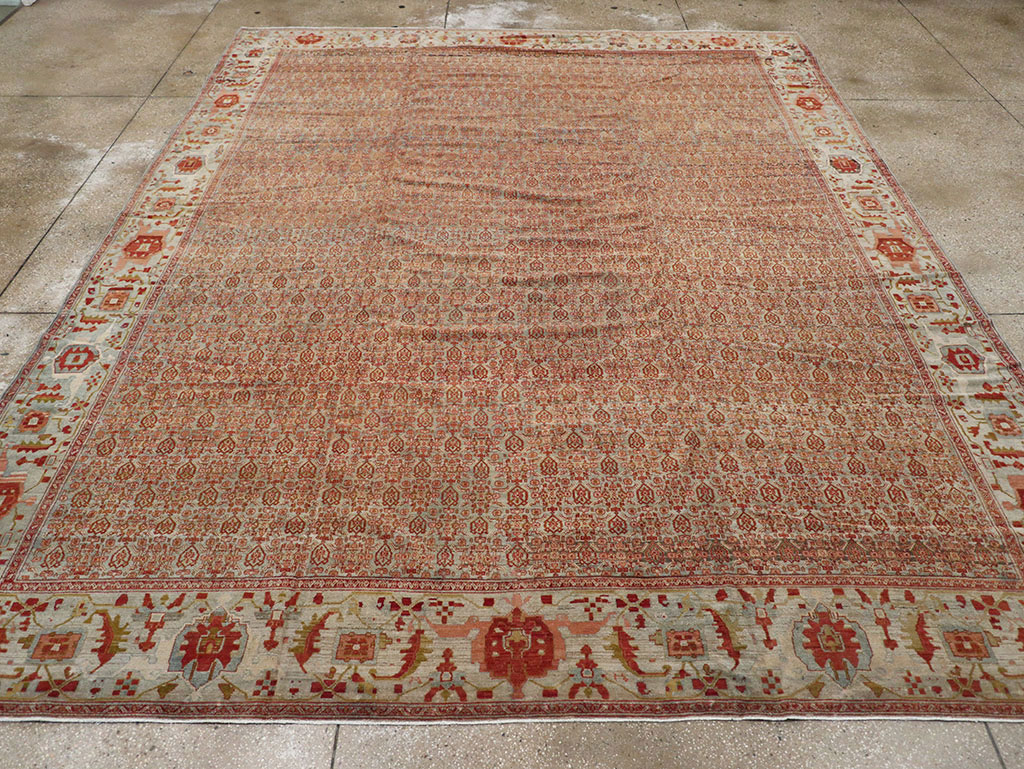 Antique Senneh Malayer Rug, No.26835 - Staging