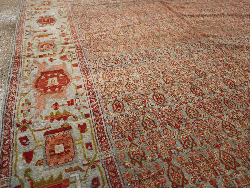 Antique Senneh Malayer Rug, No.26835 - Staging