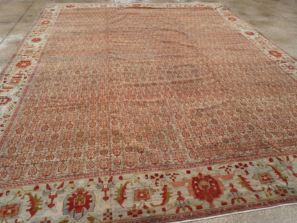 Antique Senneh Malayer Rug, No.26835 - Staging