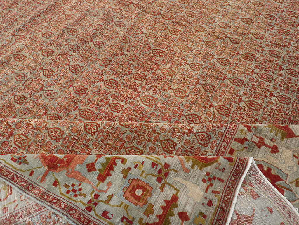 Antique Senneh Malayer Rug, No.26835 - Staging