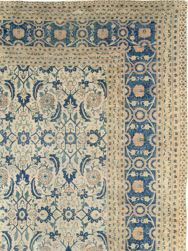 Antique Persian Tabriz Large Room Size Carpet, No.26844 - Staging