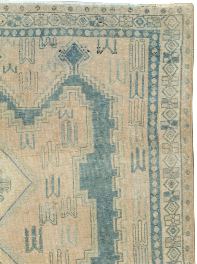 Vintage Persian Afshar Accent Rug, No.26851 - Staging