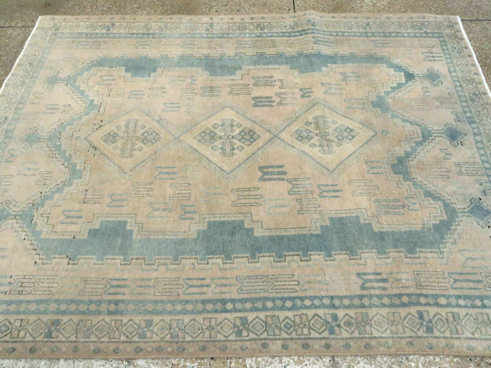 Vintage Persian Afshar Accent Rug, No.26851 - Staging