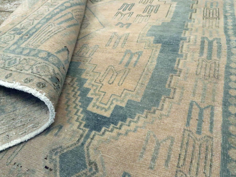 Vintage Persian Afshar Accent Rug, No.26851 - Staging